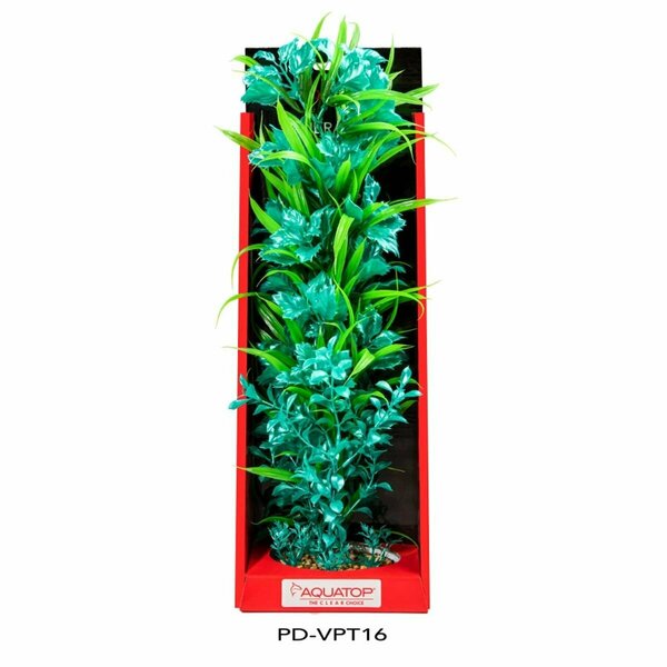 Aquatop Vibrant Aquarium Passion Plant - Turquoise - 16 in. 810074880183